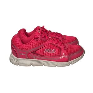 FILA Hot Pink Low Top Mesh Lace Up Athletic Womens Sneakers Running Shoes Size 7